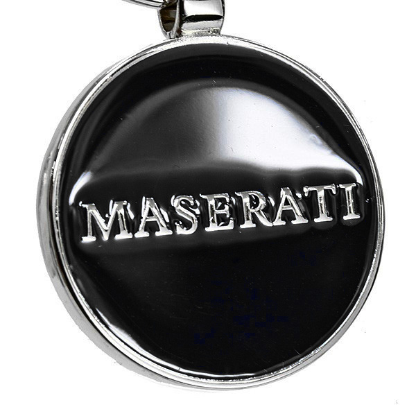 MASERATI Keyring (Round Metal/Black)