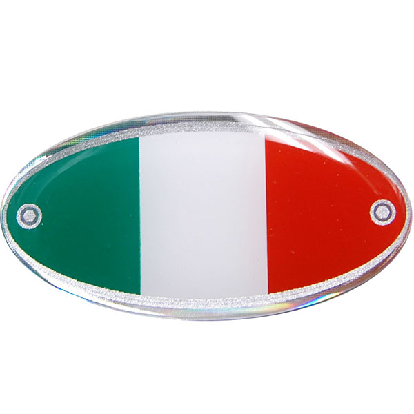 Italian Flag 3D Sticker (Oval/2pcs.)