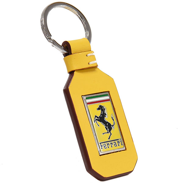 Ferrari GT Leather Keyring (Yellow)