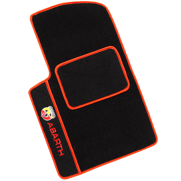 ABARTH 500 Floor Mats (LHD/Black/Red)