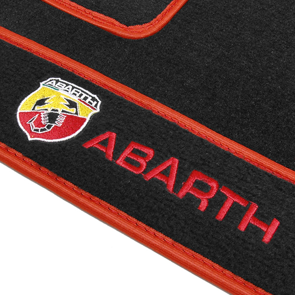 ABARTH 500 Floor Mats (LHD/Black/Red)