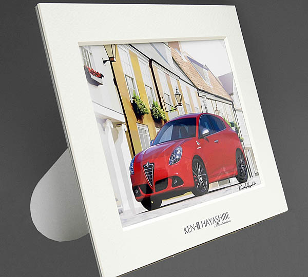 Alfa Romeo Giulietta(Red) Illustration by Kenichi Hayashibe