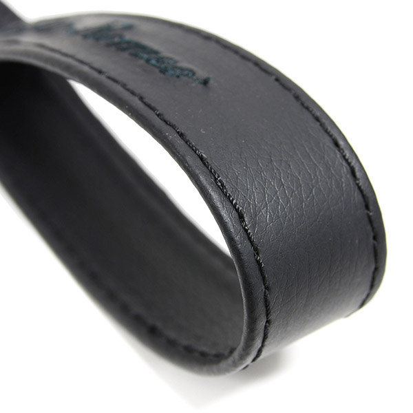 Alfa Romeo Rear Gate Leather Strap(Black Base/Black Logo)