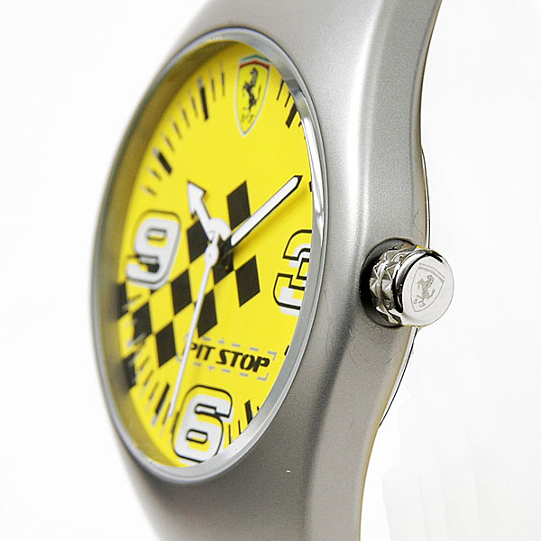 Ferrari Wrist Watch -PIT STOP- (Checkerd Flag/Yellow)