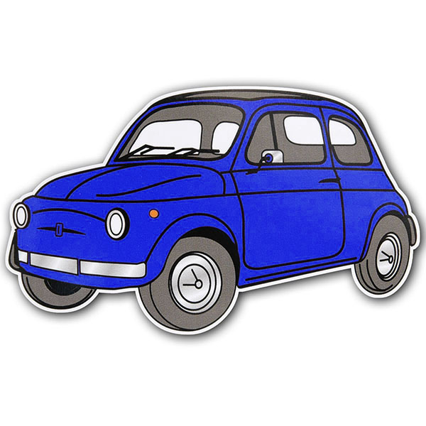 FIAT 500 Sticker (Blue)