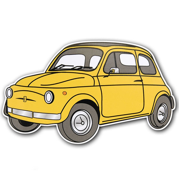 FIAT 500 Sticker (Yellow)