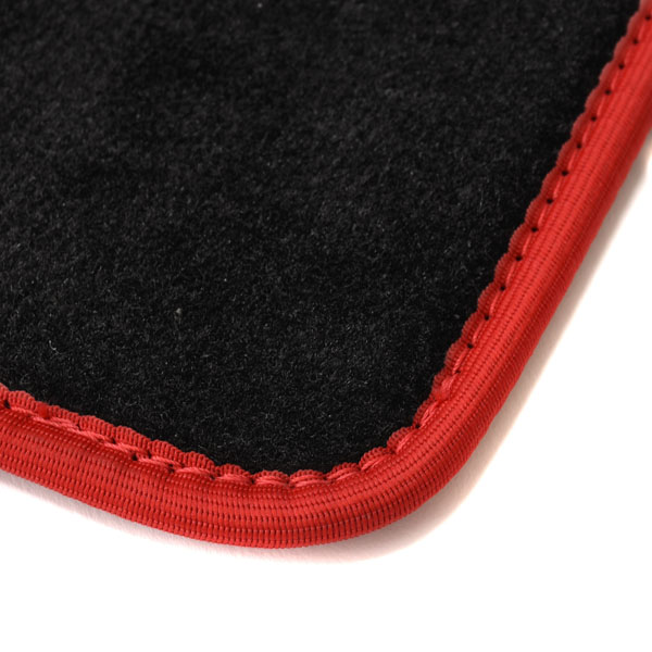 FIAT 500/ABARTH 500 trunk mat(black/500 white logo/red piping)