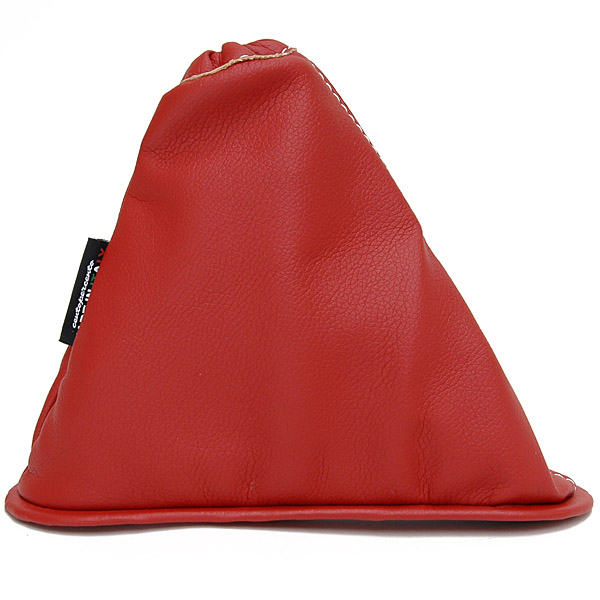 FIAT 500/ABARTH 500 Leather Hand Brake Boots(Red/White Steach)