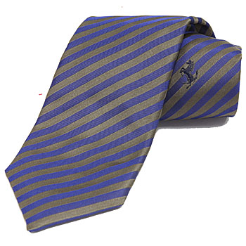 Ferrari Neck-Tie(regimental/brown)