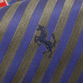 Ferrari Neck-Tie(regimental/brown)