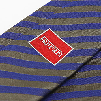 Ferrari Neck-Tie(regimental/brown)