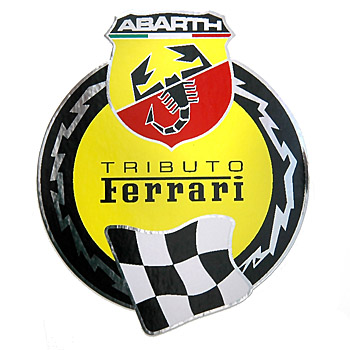 ABARTH 695 TRIBUTO Ferrariステッカー(メタル調ベース)