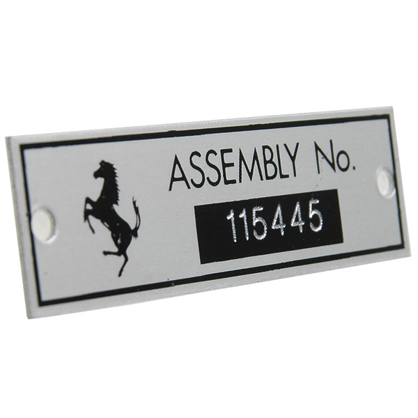 Ferrari ASSEMBLY Number Plate