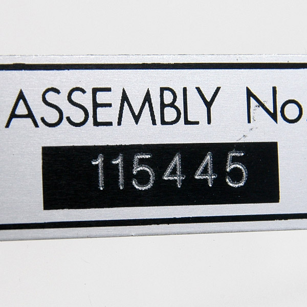 Ferrari ASSEMBLY Number Plate