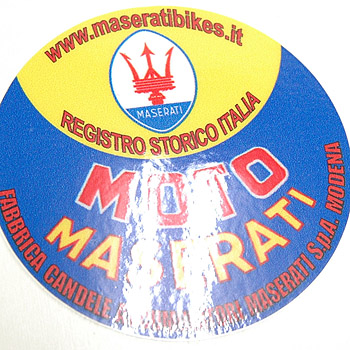 Registro Storico MOTO MASERATI Sticker(Round Shaped)