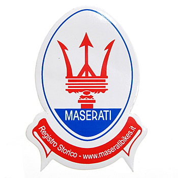 Registro Storico MOTO MASERATI Sticker (Emblem Shaped)