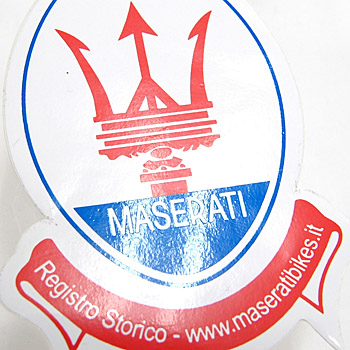 Registro Storico MOTO MASERATI Sticker (Emblem Shaped)