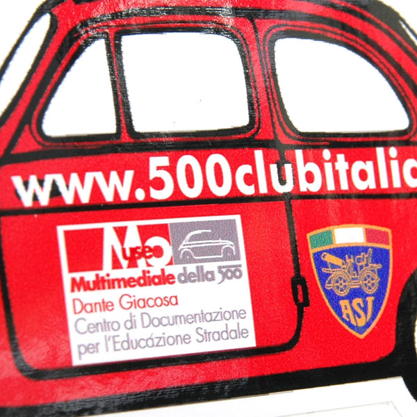 FIAT 500 CLUB ITALIA Sticker(CAR Shaped/Type A)