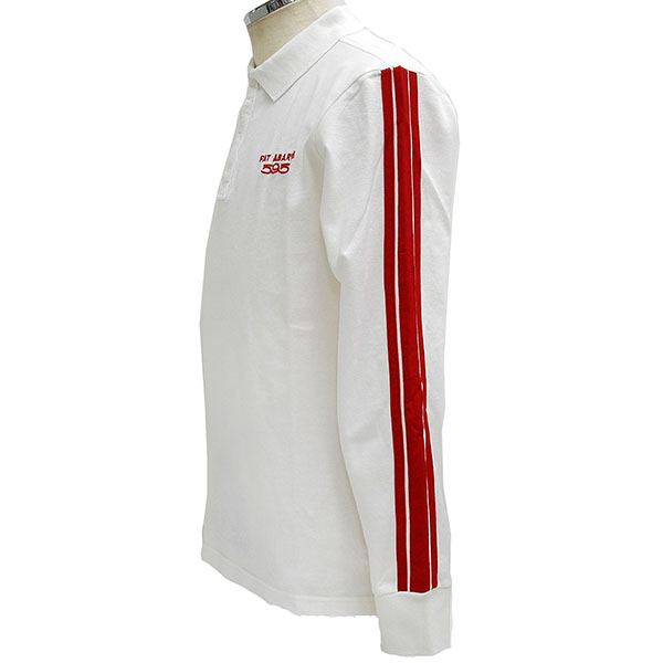 ABARTH 595 50th ANNIVERSARY Polo Shirts(Long Sleeves/White)