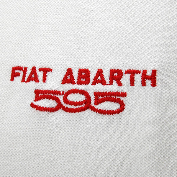 ABARTH 595 50th ANNIVERSARY Polo Shirts(Long Sleeves/White)