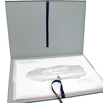 Pininfarina Ferrari Dino Design Sketch -Paolo Pininfarina Signed-