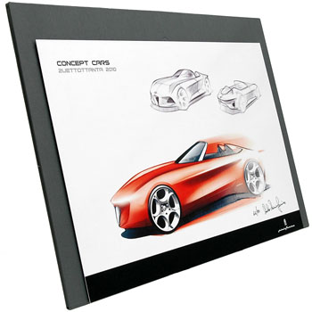 Pininfarina Alfa Romeo 2uettottanta Design Sketch -Paolo Pininfarina Signed-