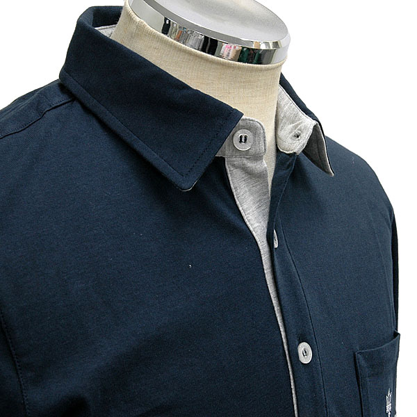 MASERATI Polo Shirts(Long Sleeves/Blue)