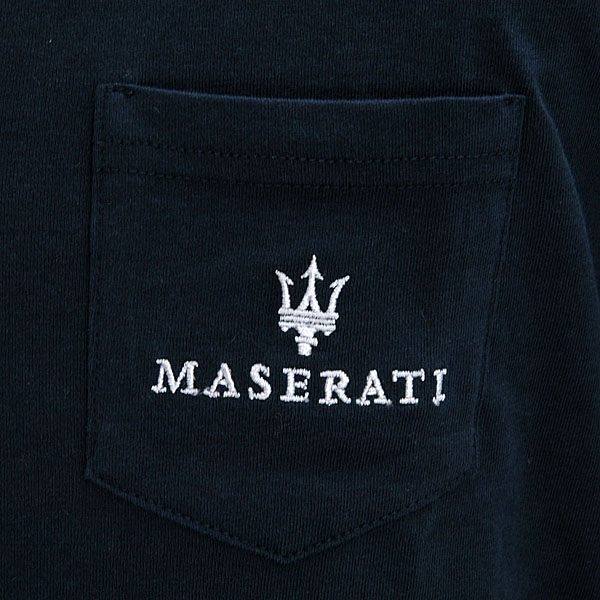 MASERATI Polo Shirts(Long Sleeves/Blue)