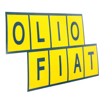 OLIO FIAT Sticker(Yellow) 