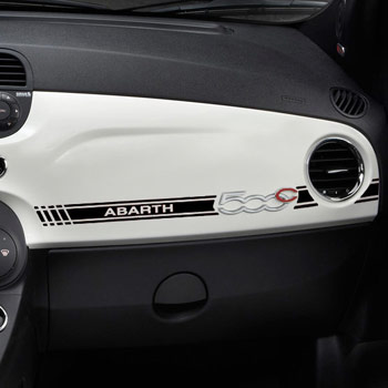 ABARTH 500 Dash Boad Stripe Sticker(LHD/Black)