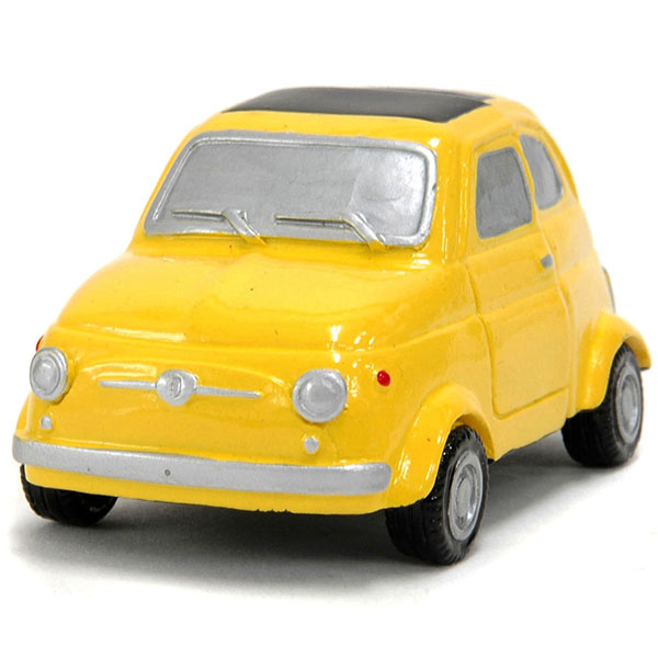 FIAT 500 Magnet miniature model(Yellow)