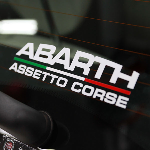 ABARTH ASSETTO CORSE Logo Sticker (Die Cut/White)