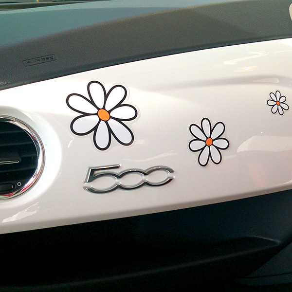 FIAT 500 Flower Sticker