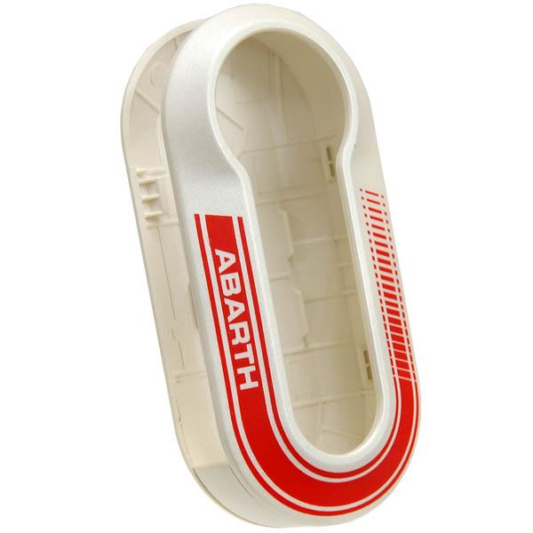 ABARTH Genuine Key Cover (Pearl White/Stripe)