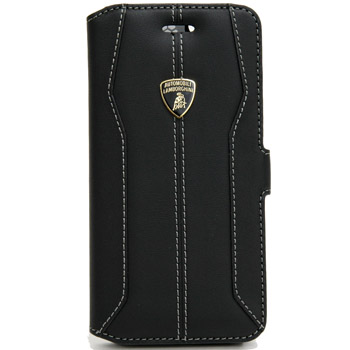 Lamborghini iPhone6/6s book leather case(black/black)