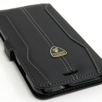 Lamborghini iPhone6/6s book leather case(black/black)