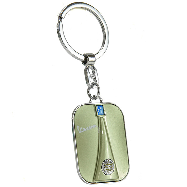 Vespa Official Front Cowl Shaped Keyring(Green)