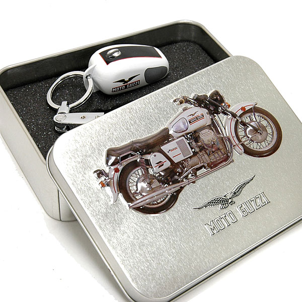 MOTO GUZZI Official Keyring-Tank Shaped/White-