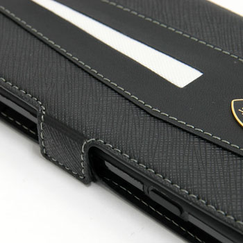 Lamborghini iPhone6/6s Book Type Leather Case(Magnet/Black/Whiter)