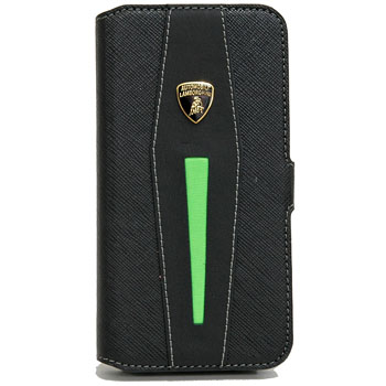 Lamborghini iPhone6/6s Book Type Leather Case(Magnet/Black/Green)