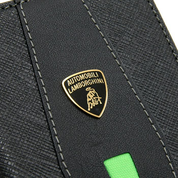 Lamborghini iPhone6/6s Book Type Leather Case(Magnet/Black/Green)