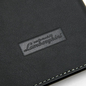Lamborghini純正iPhone6/6s Plusブックタイプレザーケース(ブラック/ホワイト)