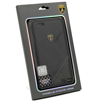 Lamborghini iPhone6/6s Plus Leather Case(Black/Carbon)