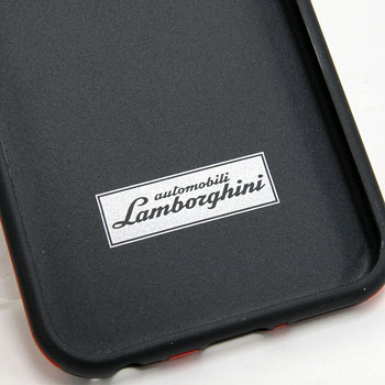 Lamborghini純正iPhone6/6s Plus背面ケース(カーボン/レッドフレーム)