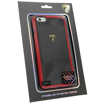 Lamborghini iPhone6/6s Plus Case(Carbon/Red Frame)