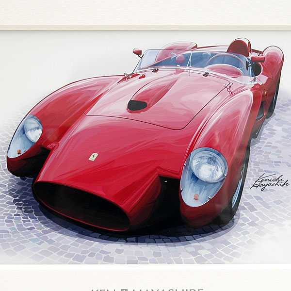 Ferrari 250TR Illustration(Red) by Kenichi Hayashibe