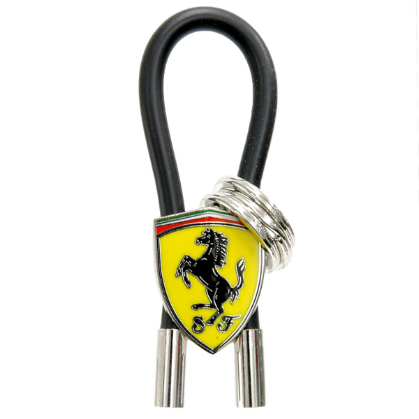 Ferrari SF Emblem Keyring(Rubber wire Type BLACK)