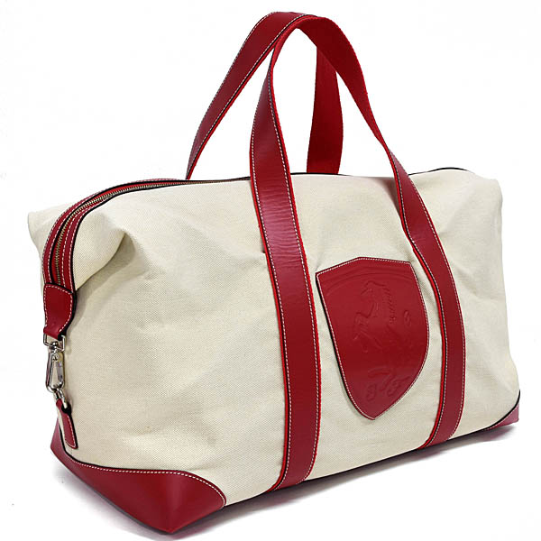 Ferrari Formula 1 Club canvas and leather Boston bag