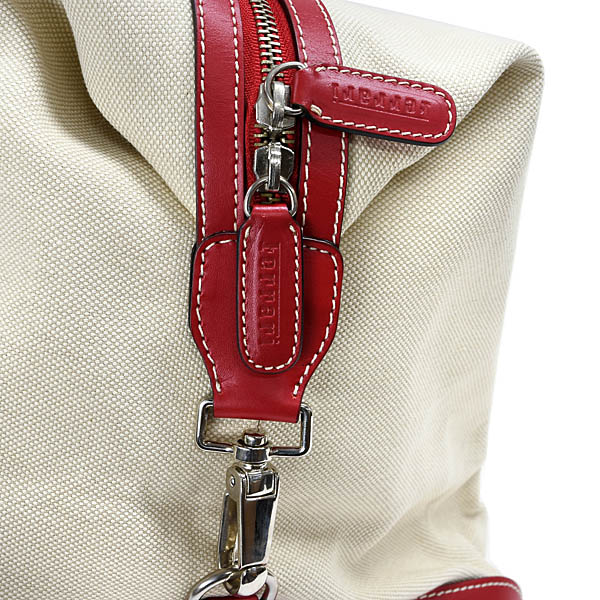 Ferrari Formula 1 Club canvas and leather Boston bag