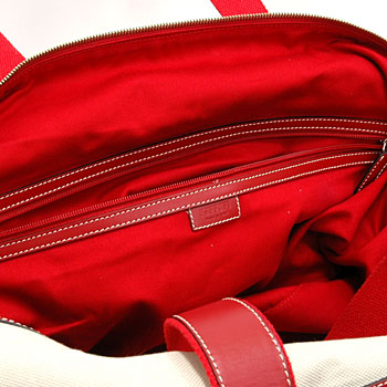 Ferrari Formula 1 Club canvas and leather Boston bag